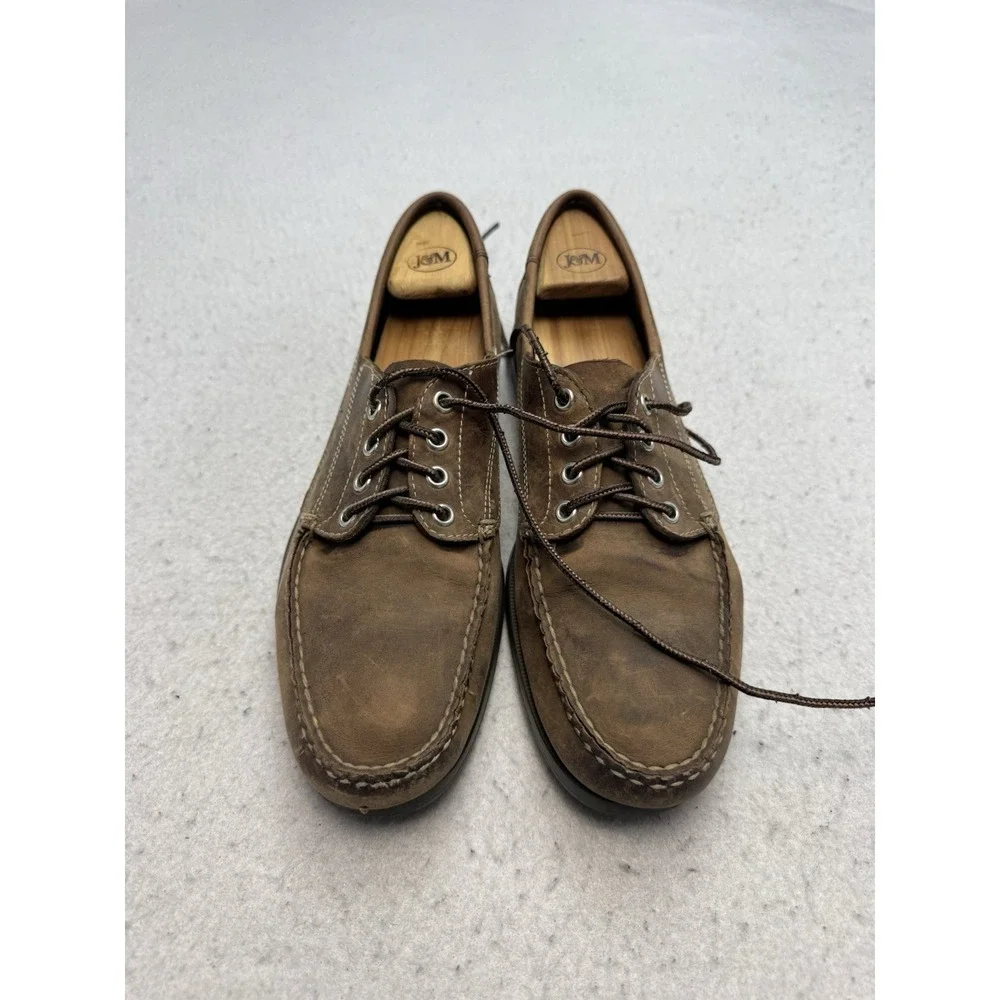 L.L.Bean Blucher 137102 Brown Moccasins Mens 11.5D Moc Toe Casual Shoes